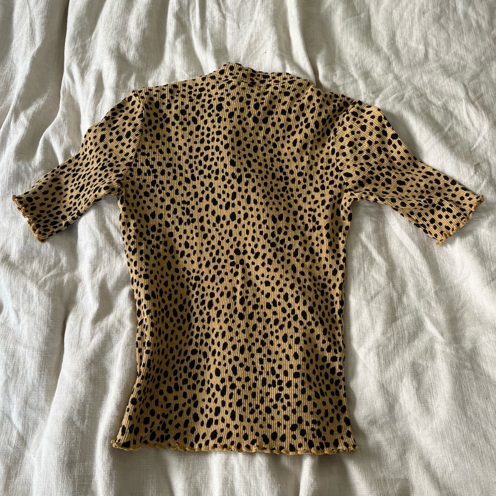 Billabong Leopard Print Ribbed Top - Picture 2 of 3